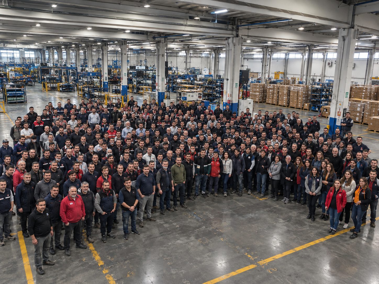 The Gemba Partner team working on the shop floor at a production facility