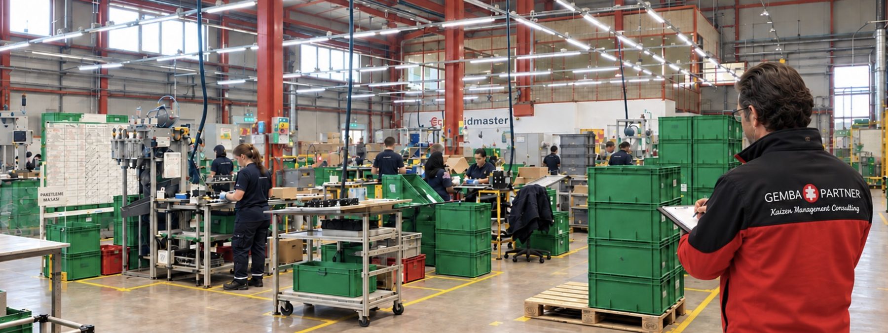 Continuous flow and factory layout transformation in construction materials manufacturing