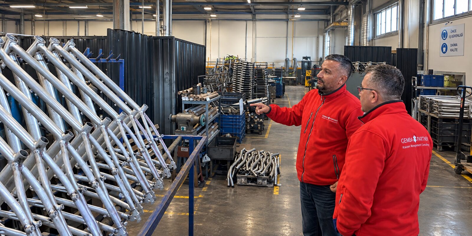 Yeni fabrika kurulum ve yerleşim planlama için tasarlanan metal işleme fabrikası